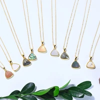 gold copper wire wrapped natural stones hexagon jewelry pendants womens necklace free shipping luxury jewelry