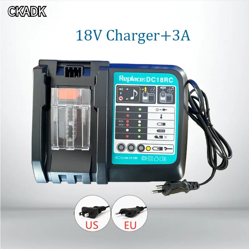 

BL1860 Rechargeable Battery 18 V 3000mAh Lithium ion for Makita 18v Battery BL1840 BL1850 BL1830 BL1860B LXT 400 + 3A Charger