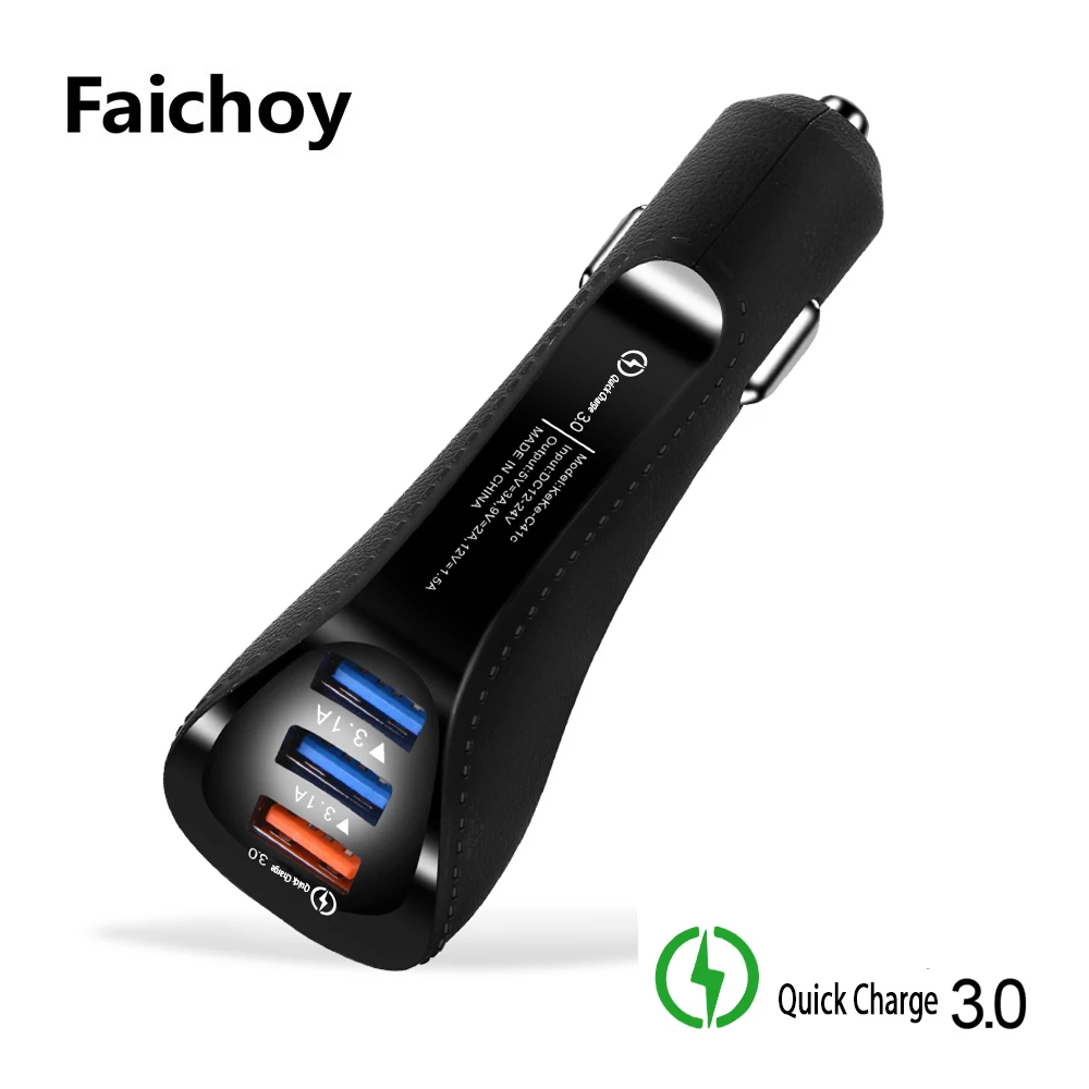 Автомобильное зарядное устройство 3 1 А USB Quick Charge 0 мобильный телефон порта