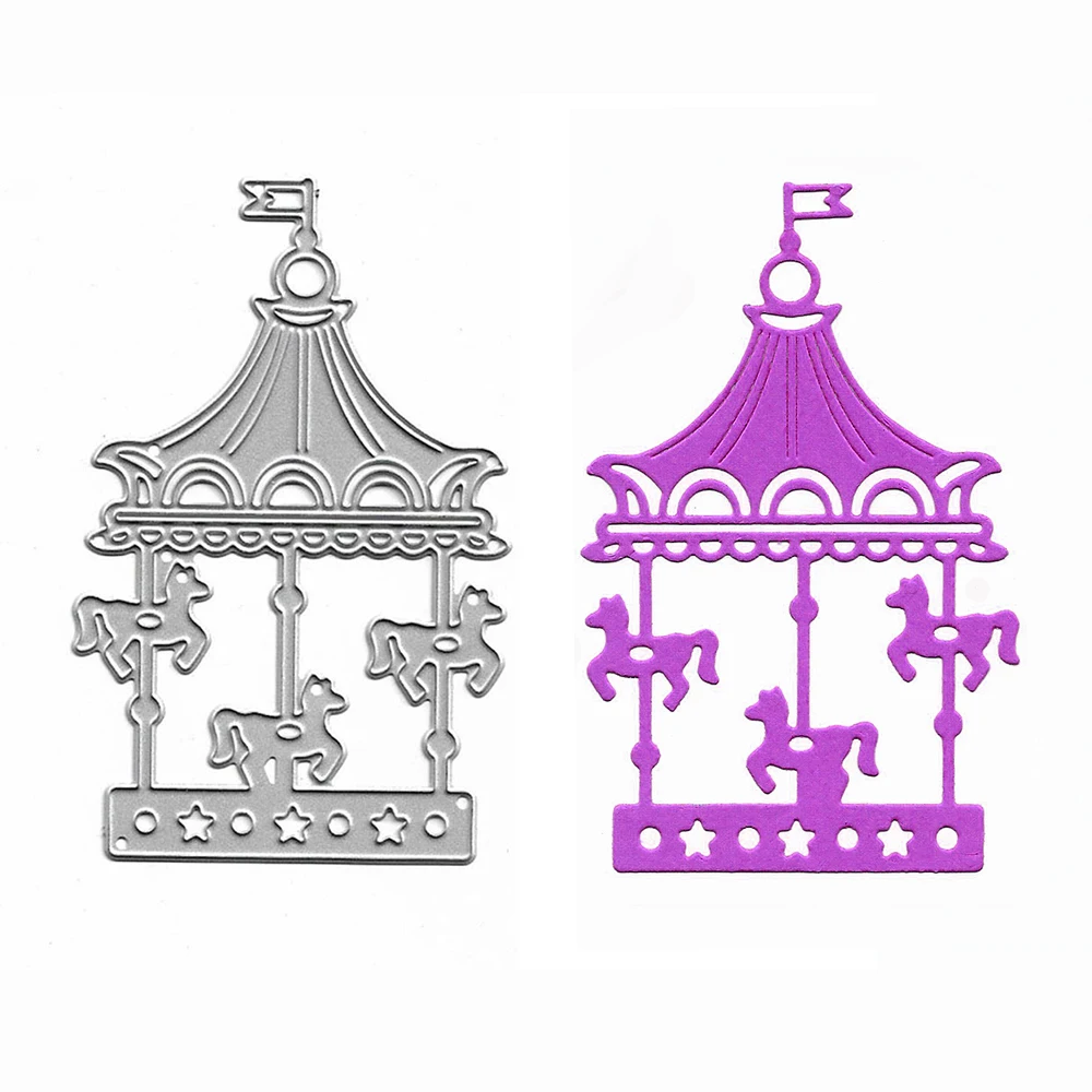 

Merry Go Round Cutting Dies New Arrival Carousel Template Stencil For Card Making Scrapbooking DIY Mold Embossing Metal Die Cuts