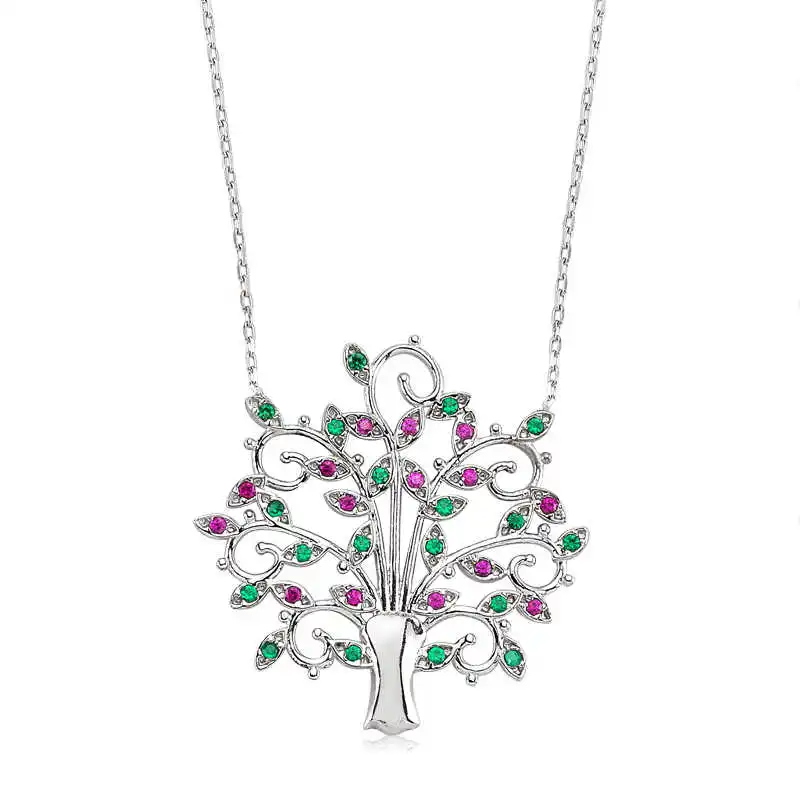 

Real Silver 925 Jewelry Silver Life Tree Women 'S Necklace