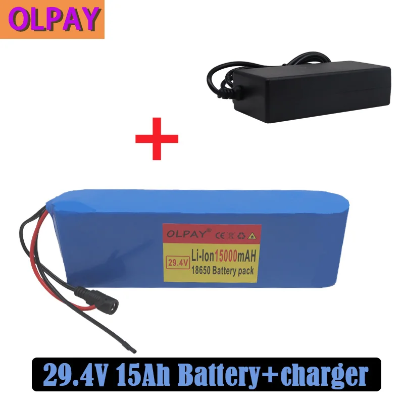

2020 Original 7S3P29.4V 15Ah Li-ion Battery Pack with 15AH Balanced BMS for Electric Bicycle Scooter Power Wheelchair+2A Charger