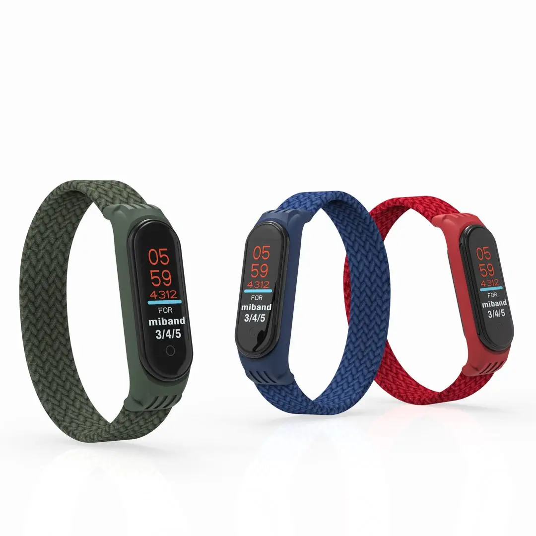 Forwelleny для Xiaomi Band 5 4 3 нейлоновый соло-петля Плетеный ремешок аксессуары |