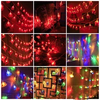 usb charging led holiday lights traditional chinese red lantern lamp for new year festival decoration garland string night light