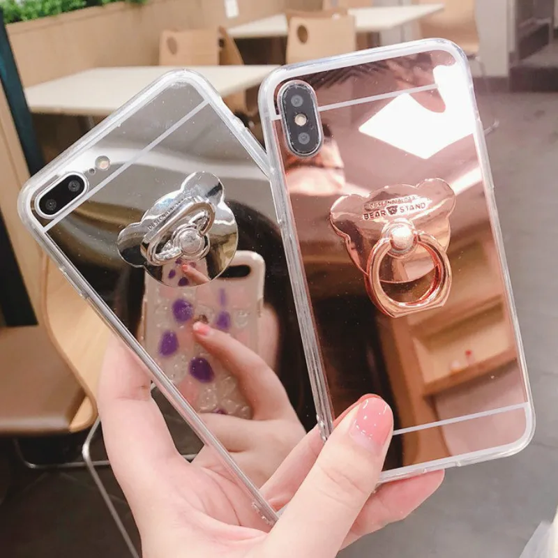 Прозрачный чехол с покрытием для iPhone 12mini 11 Pro XS MAX XR SE 2020 6 6S 7 8 Plus блестящий