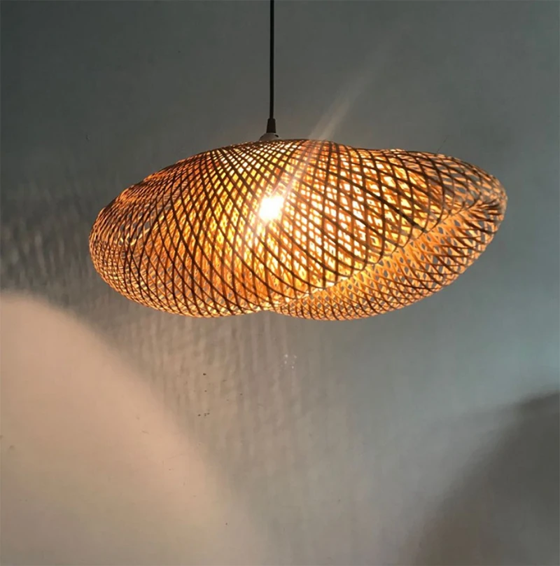 

JFLED Bamboo Chandelier Tea Room Zen Light New Chinese Style Homestay Garden