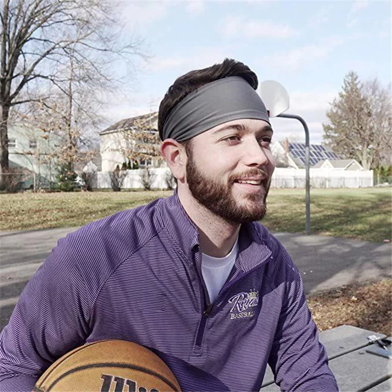 Headband Sports Men Sweatband Tennis Safety Stretch Elastic Women Yoga Running Hair Band Basketball Headwrap Fitness Unisex
