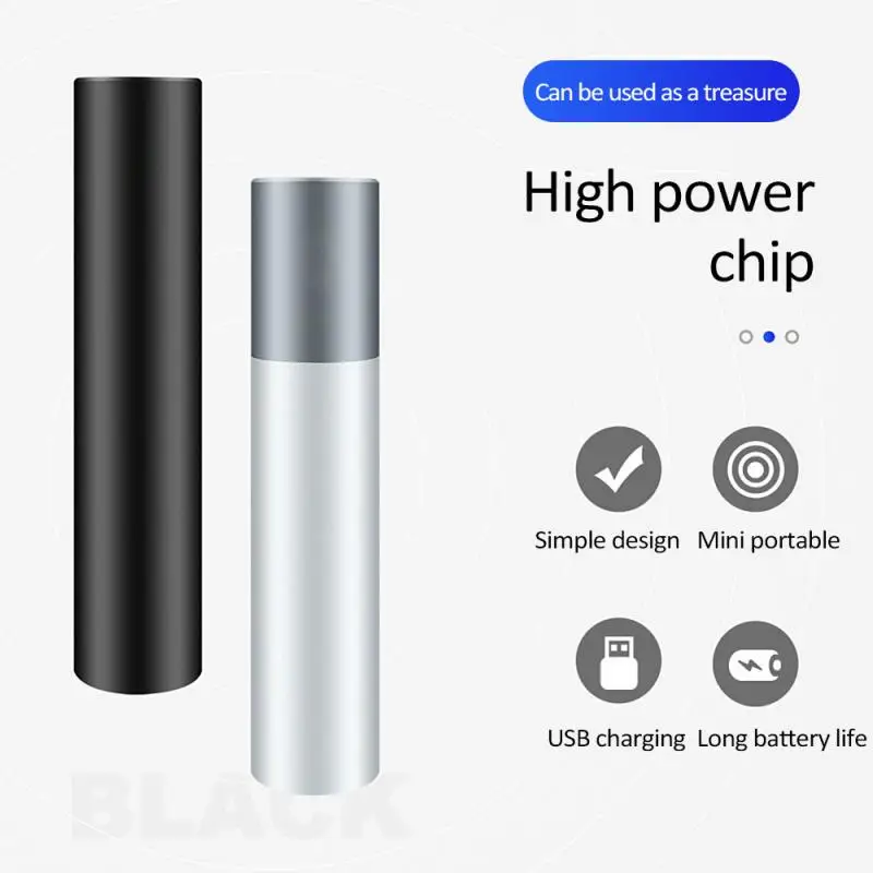 Светодиодный мини-фонарик с зарядкой от USB водонепроницаемый стильный