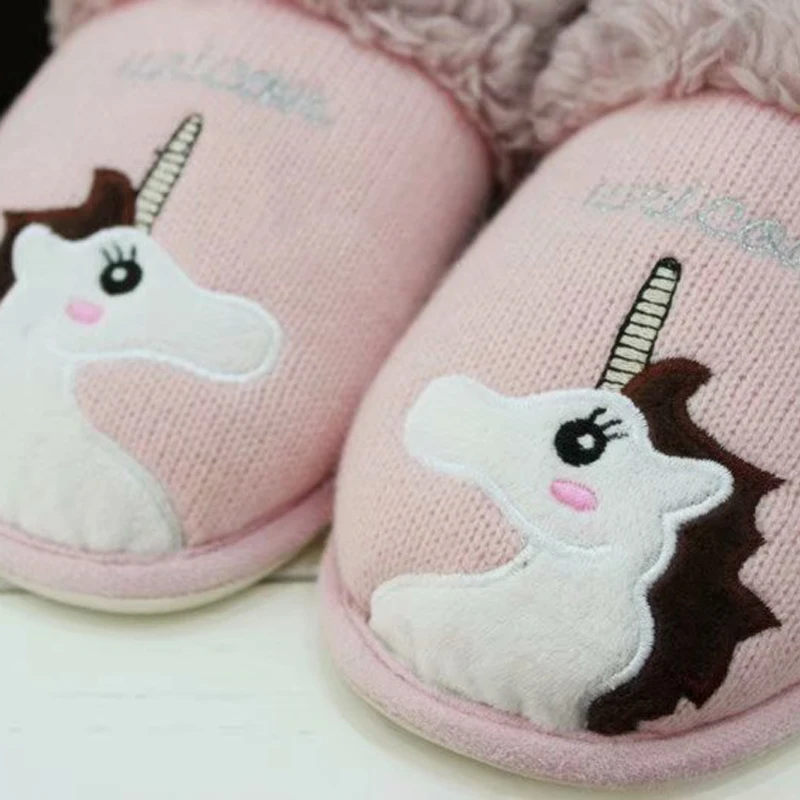 Cute cartoon knitted cotton Plush women's home slippers indoor antiskid couple bag and home cotton shoes man