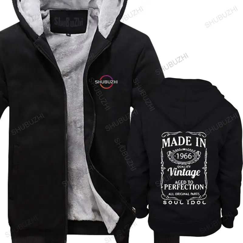 

men's winter hoody vintage zipper jacket hooded Made In 1966 thick hoodie 56th Birthday Gift 56 Cool Men's Birthday warm hoodies