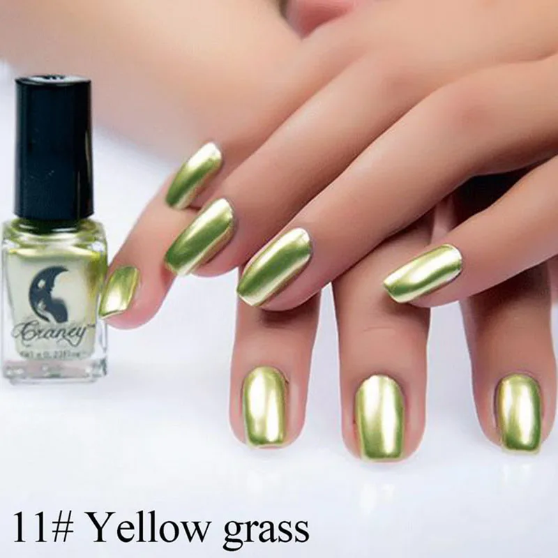 2018 самый популярный зеркальный эффект лак для ногтей металлический серебряный