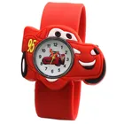 Часы Детские с мультяшным автомобилем и силиконовой лентой, милые крутые настольные часы для студентов, подарок для детей и мужчин, 2019
