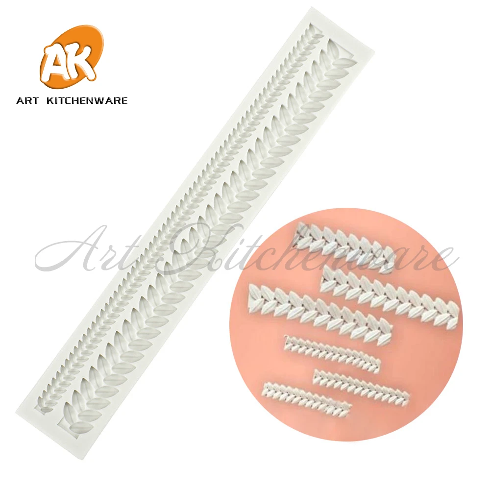 

Новая силиконовая форма в виде пшеницы, «сделай сам», форма для помадки, шоколада, инструменты для украшения тортов, товары для выпечки, кухо...