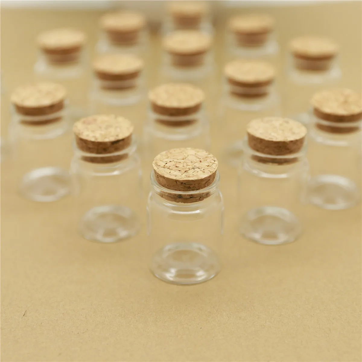 

12 Pieces 26*37*50mm 30ml Glass Bottle Corks Glass Jars Stopper Spice Storage Jar spicy Containers tiny jars Vials Test Tube