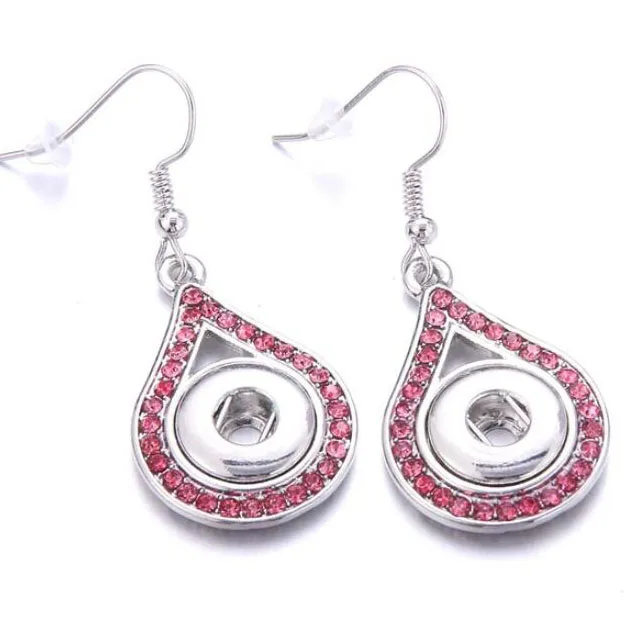 Earrings fashion jewelry 12mm metal Crystal rhinestone Snap Button earrings Women | Украшения и аксессуары