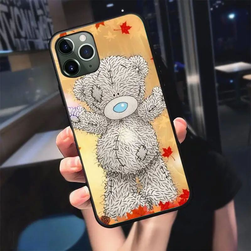 

cute embroidery bear female Phone Case For Black-Iphone 5 5s se 6 6s 7 8 11 12 X Xs Xr Pro Plus Max Mini Cover
