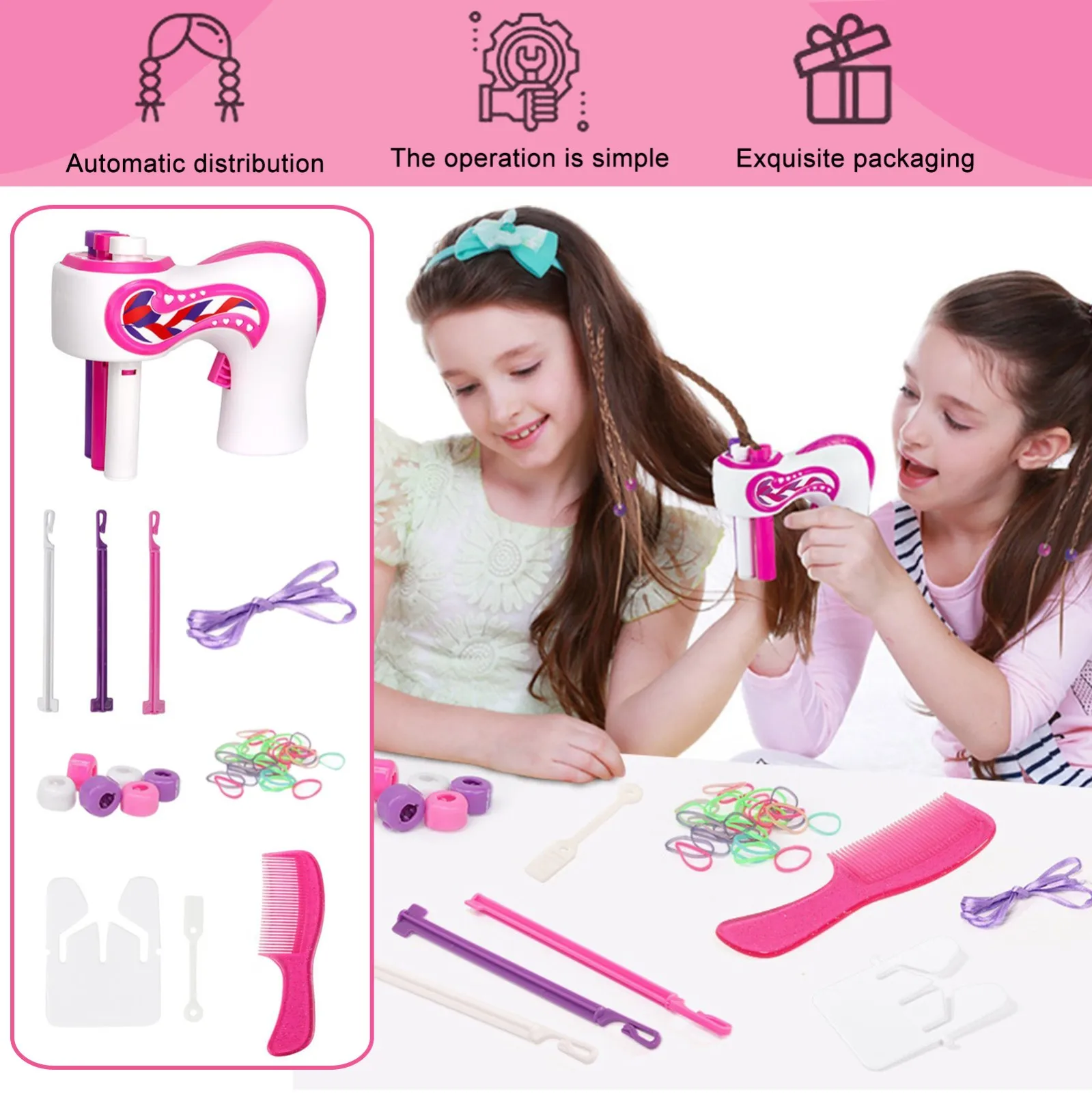 

Hair Twisting Tool,Automatic Hair Braider Electric Rollers Hair Braider Hair