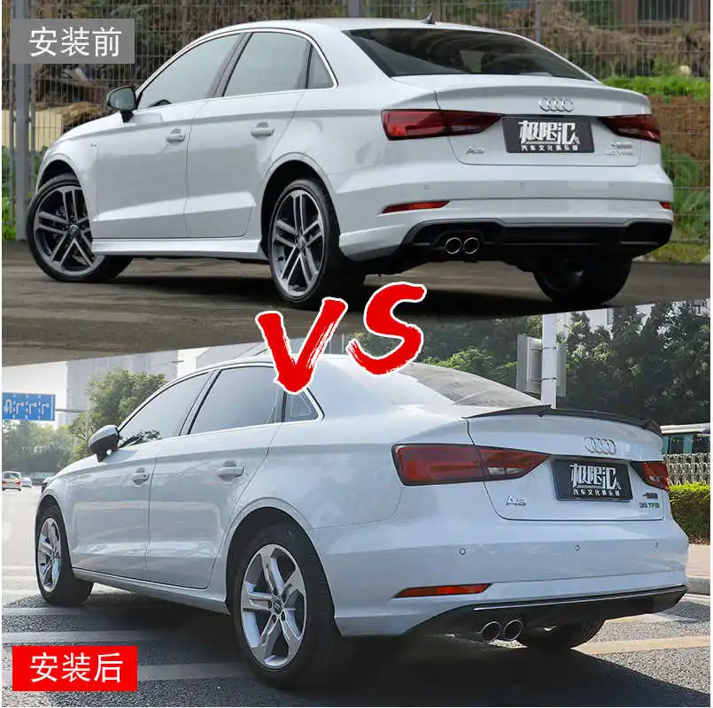 

It is suitable for Audi A3 tail wing refitting 2020 fever fr217 sports car wing without perforation and no damage top wing