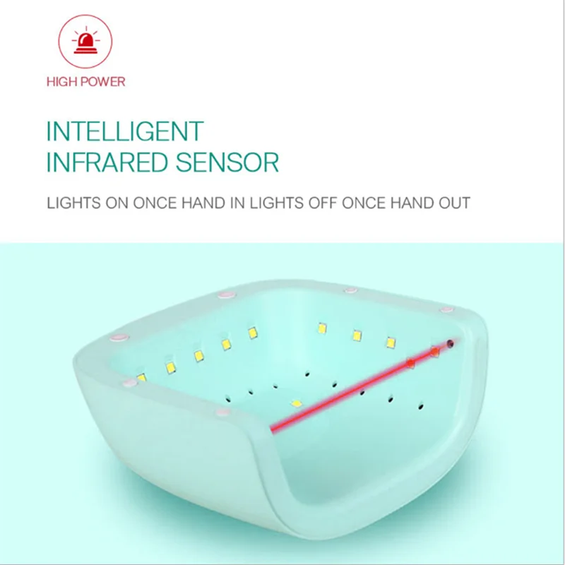 

48w Nail Lamp New Intelligent Induction Uv Led Lamp Quick-drying Nail Dryer Nail Light Dryer for All Gel Manicure Nail Lights