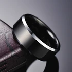 Оптовая продажа, Гламурное титановое Золотое кольцо, антиаллергенные гладкие Простые Свадебные Кольца для пар, бижутерия для мужчин и женщин, подарок