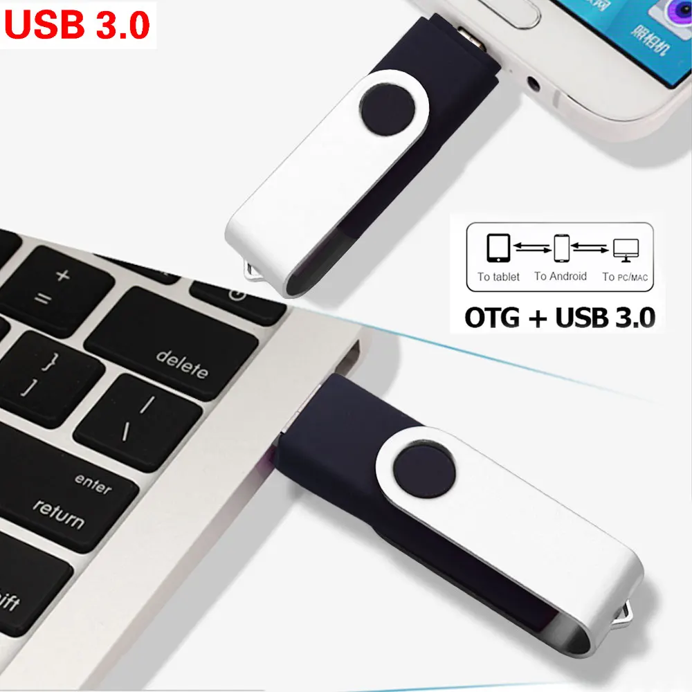 Высокоскоростной металлический флеш накопитель USB 3 0 OTG флешка на 128 ГБ 64 Usb 32 диск