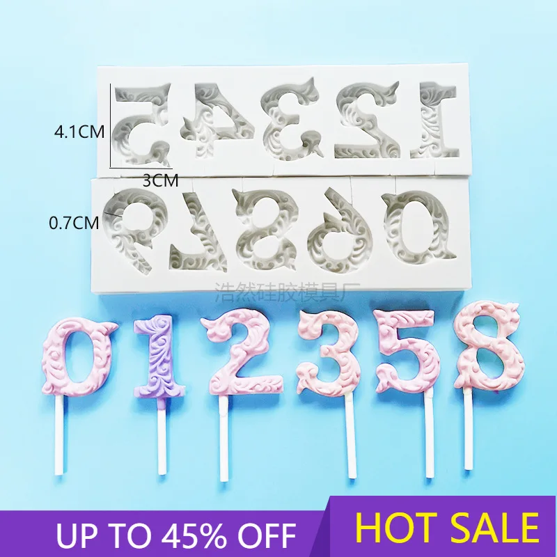 

0-9 Number Cake Mould Cutting Number DIY Baking Cake Stencils Templates for Wedding Birthday Anniversary