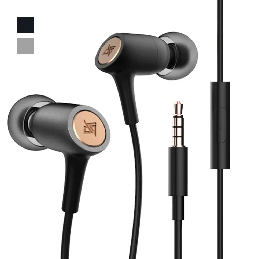 New AUGLAMOUR T200 Headphone Light HiFi music Wired Earphones Metal copper In-ear Earbuds Headset with Mic | Электроника