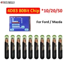 Прозрачный чип для автомобильного ключа (на вторичном рынке) для FordMazda, 102050 шт., 4D83, 80 бит