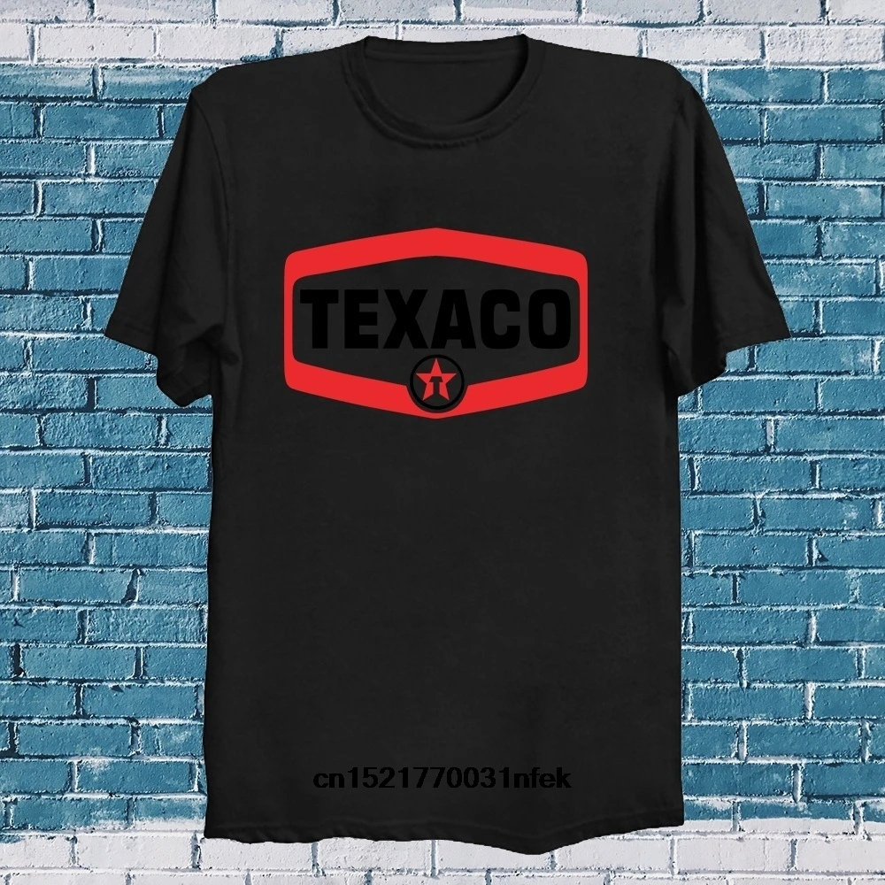 Мужская футболка новая мода Тексако логотип принт Графические Топы черная wo men| |