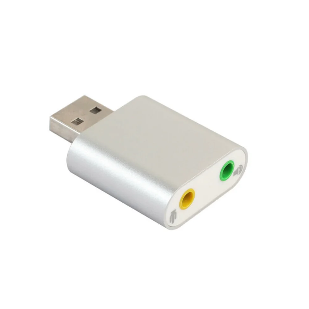 

1* Audio Adapter Sound Card USB To 3.5mm Mic Jack Stereo Headphone Accessories