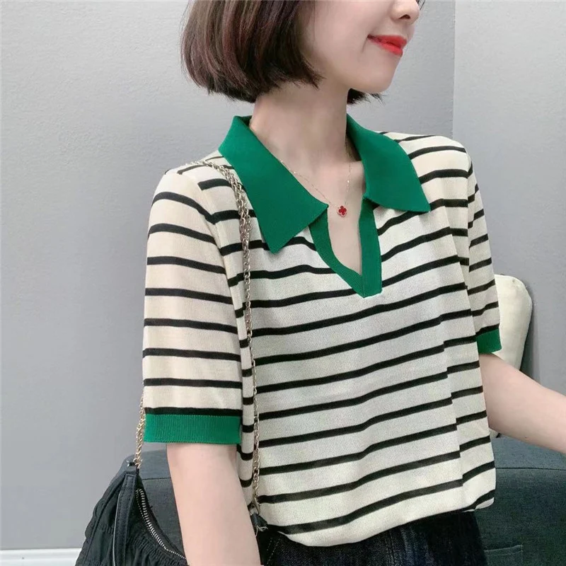 

Трикотажная футболка с коротким рукавом и квадратным вырезом [2021] 31