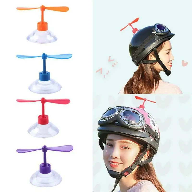 

Helmet Sucker Motorcycle Bike Helmet Fan Decoration Accessories Suction Cup Propeller Childhood Fun Bamboo Dragonfly