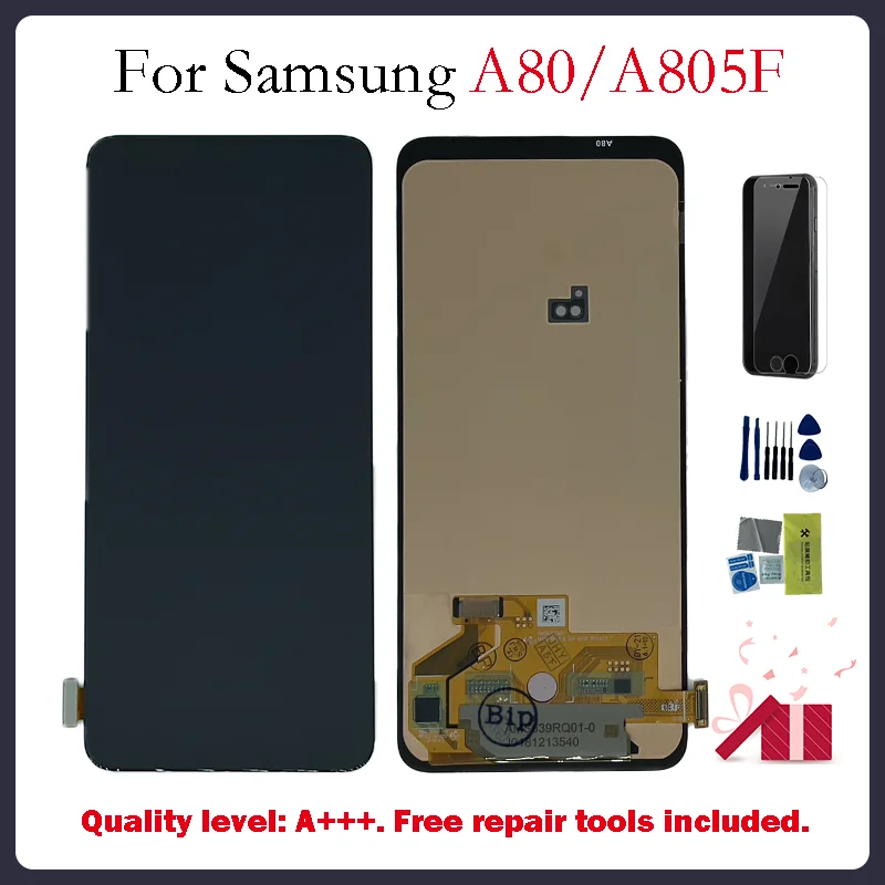 

ЖК-дисплей Pantalla для Samsung Galaxy A80 A805F/DS A805FD, дисплей с сенсорным экраном и дигитайзером в сборе для Samsung A 80, ЖК-дисплей
