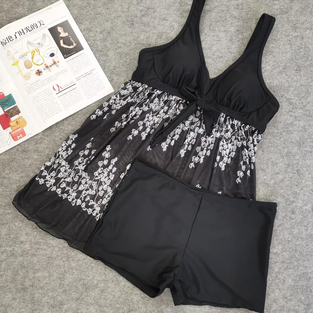 2020 плюс размер одежда для плавания женщин шорты Танкини купальник юбки женское