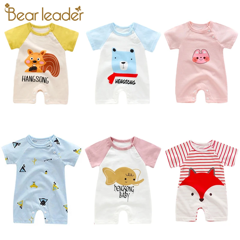 Bear Leader/комбинезон для новорожденных мальчиков и девочек Летняя одежда с героями