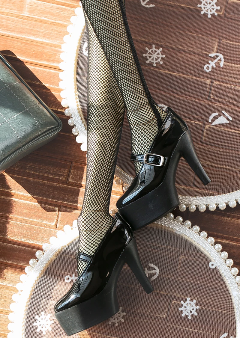 

M0414 children handmade toy 1/3 1/4 uncle Doll shoes BJD/SD doll props Accessories Sexy buckle waterproof platform high heels 1p