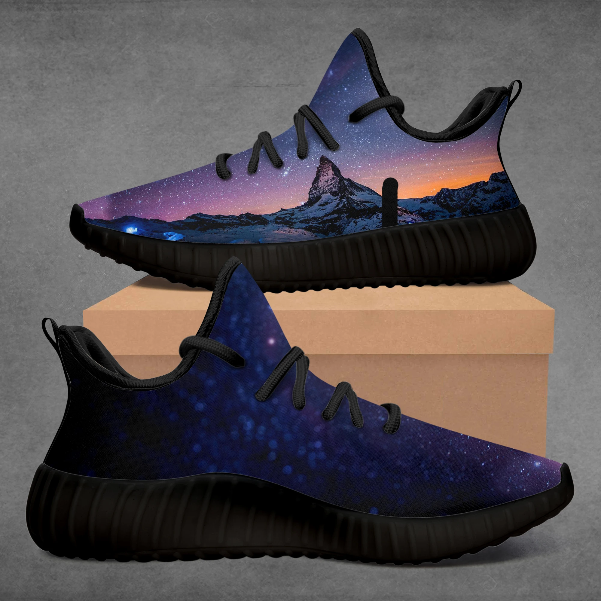 

Scenery Custom Diy Sports Sneakers Running Shoes Bright Colorful Spiritual Runners Multi Colored