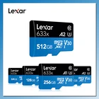Карта памяти Lexar Micro SD, 128 ГБ, 32 ГБ, 633X, 64 ГБ, SDXCSDHC, карта Micro SD 256 ГБ, TF-карта 512 ГБ, U3 Class10, карта SD