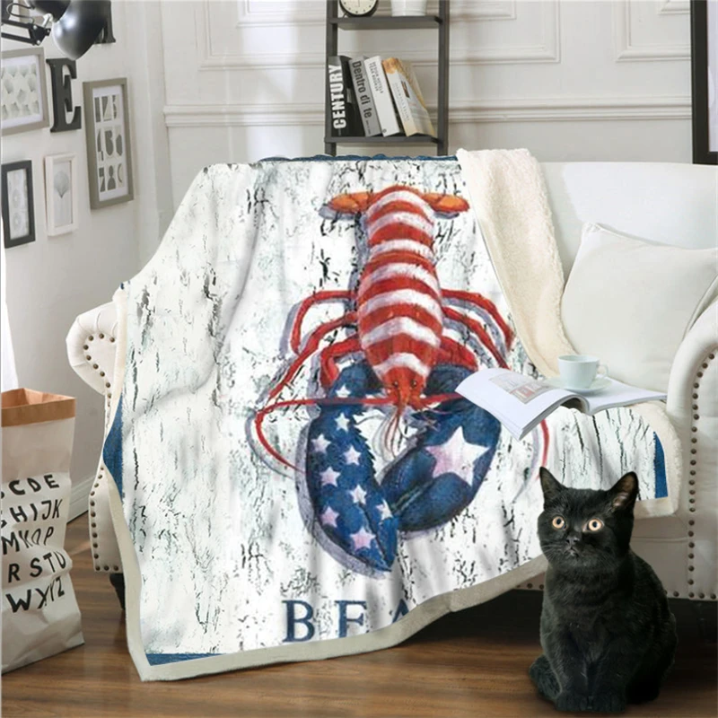 Anime Blanket 3D Cartoon Printed Sofa Cotton Velvet Yarn for Knitting Lot Sweatshirt Anti-Pilling Waterproof | Дом и сад