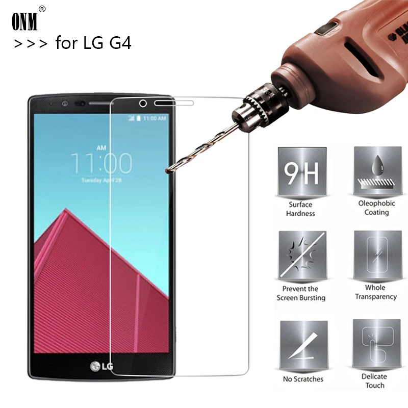 

2.5D 0.26mm 9H Premium Tempered Glass For LG G4 H818 H815 H810 F500 VS999 Screen Protector Toughened protective film For LG G4 *