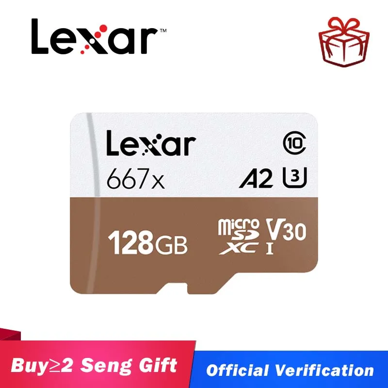 Карта памяти Lexar 633X высокоскоростная карта Micro SD на 128 ГБ 32 U3 667X 64 Class10 tf для 4K HD