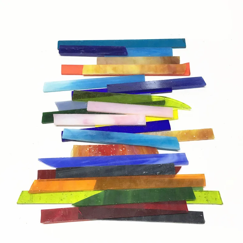 200 г 1 см широкая полоса из витражного стекла прозрачная стеклянная мозаика