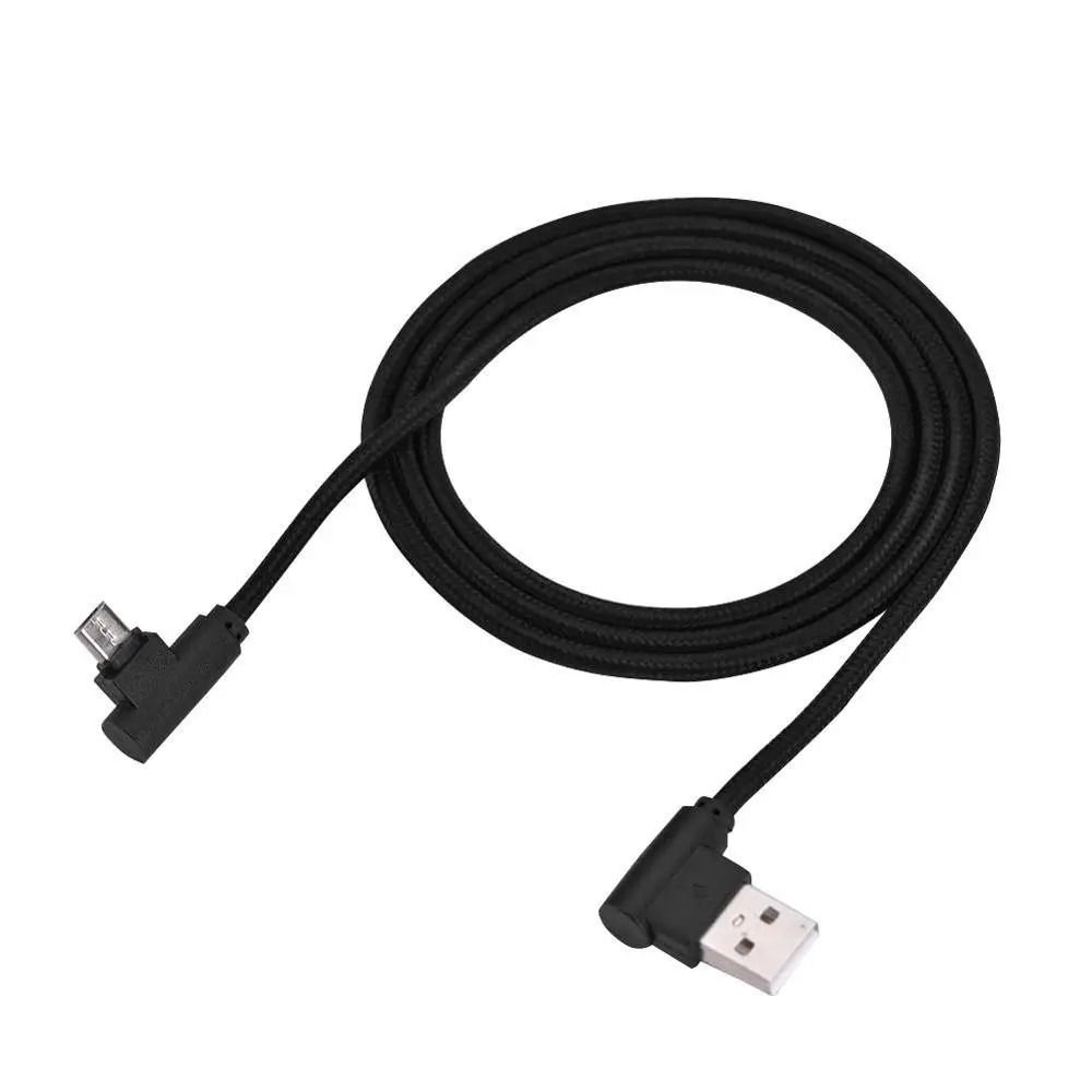 Кабель USB 2 0 с нейлоновой оплеткой 1 м Micro кабели под прямым углом 90 градусов для