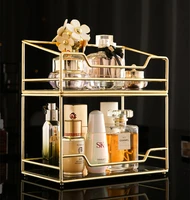 nordic luxury makeup organizer jewelry lipstick perfume storage tray large capacity cosmetic storage box desktop finishing shelf