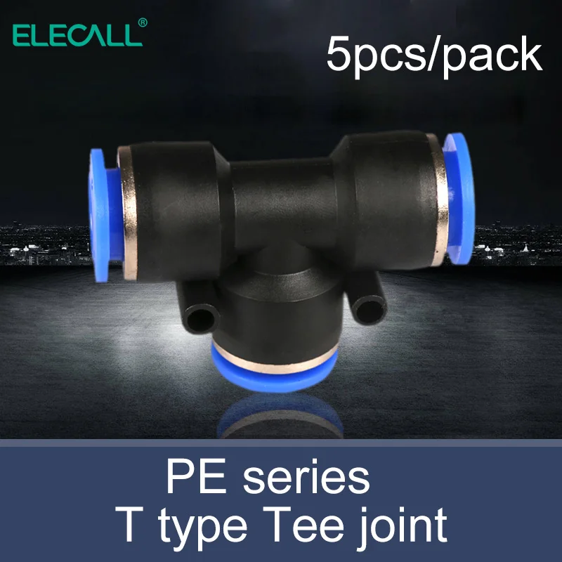 ELECALL 5 шт. пневматические фитинги для пальцев искусственные бриллианты Т-образный