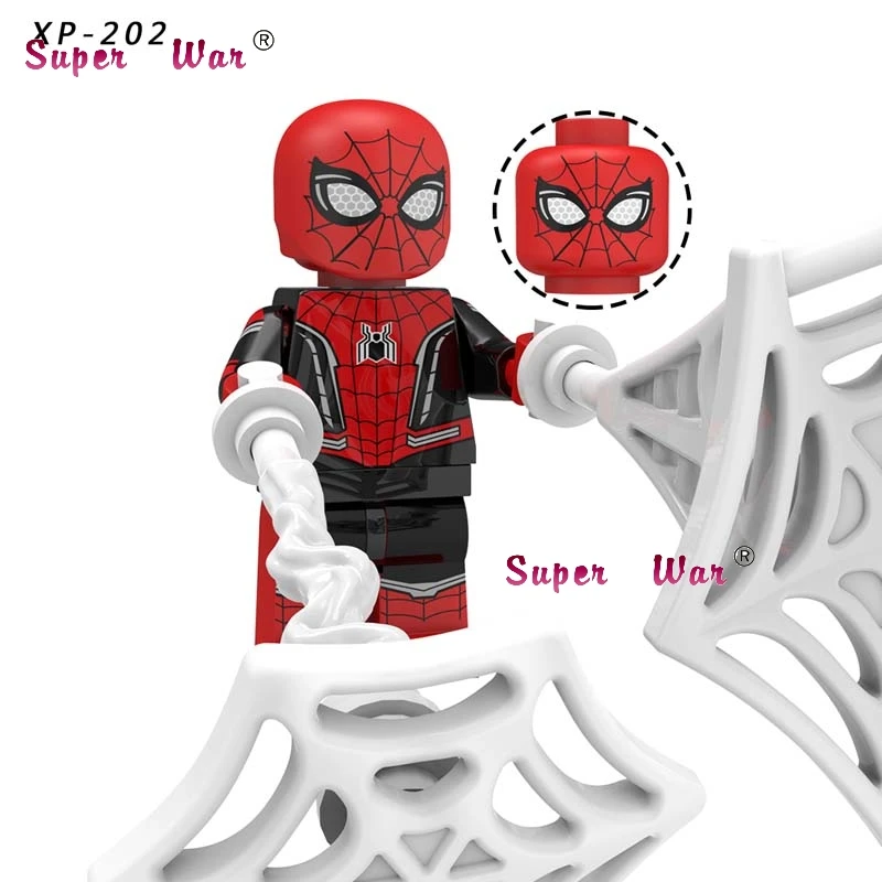 XP202 Одиночный фильм Marvel Человек-паук Venom вдали от дома Mysterio Марии Хил Ned Liz Hydro Man Spiderman Строительные кубики, детские игрушки - Цвет: XP202