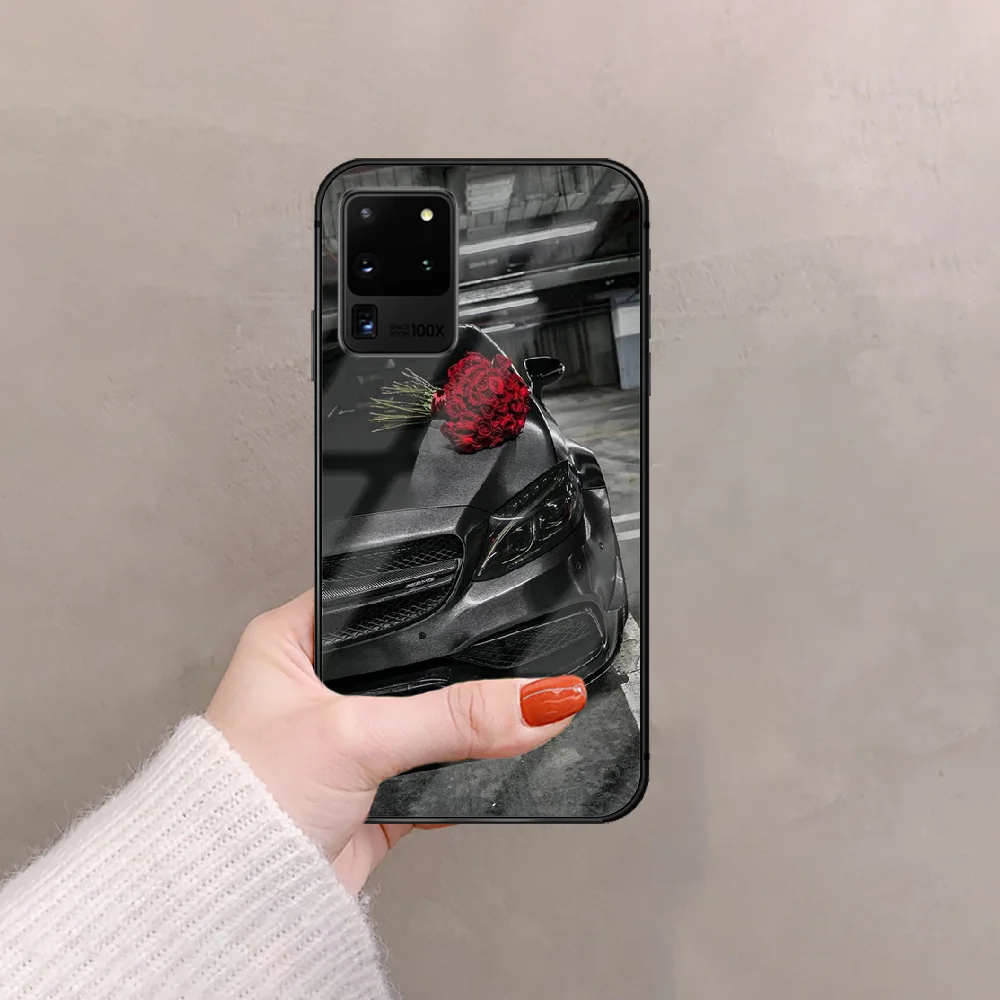 

Mercedes AMG Car Phone Tempered Glass Case Cover For Samsung Galaxy S Note 8 9 10 20 21 FE E Plus Uitra Pretty Fashion Trend