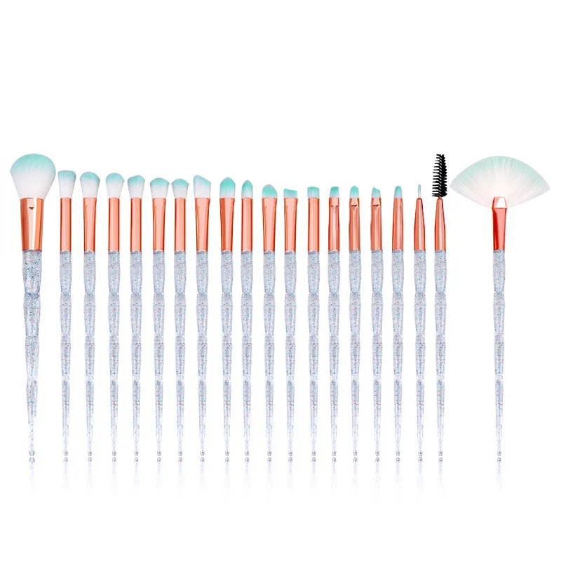 20 шт. кисти для макияжа набор порошок тени век Румяна смешивание красота Для