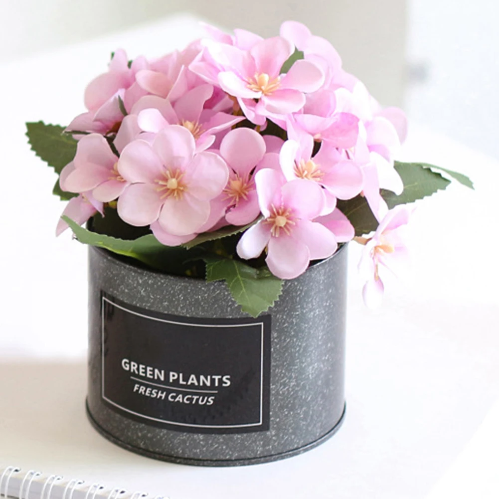 Новинка 1 шт. искусственный цветочный горшок для Бегония в горшке железный бонсай