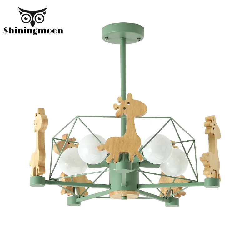 Животное люстра олень освещение Современные светодиодные люстры Деревянные